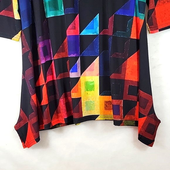Valentina Signa Multi-colored Abstract Embellished Tunic Size M - Picture 6 of 7